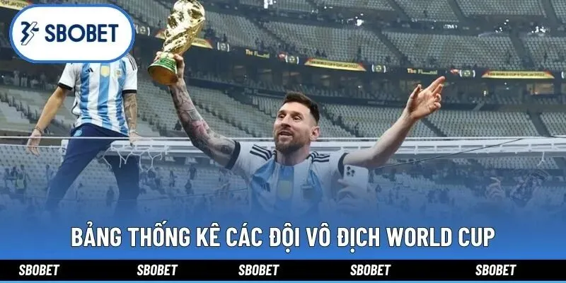 Bảng thống kê các đội vô địch World Cup
