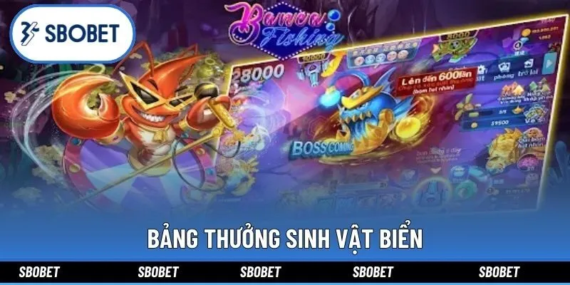 Bảng thưởng sinh vật biển