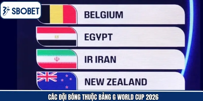 Những đội thuộc bảng G của vòng chung kết World Cup 2026