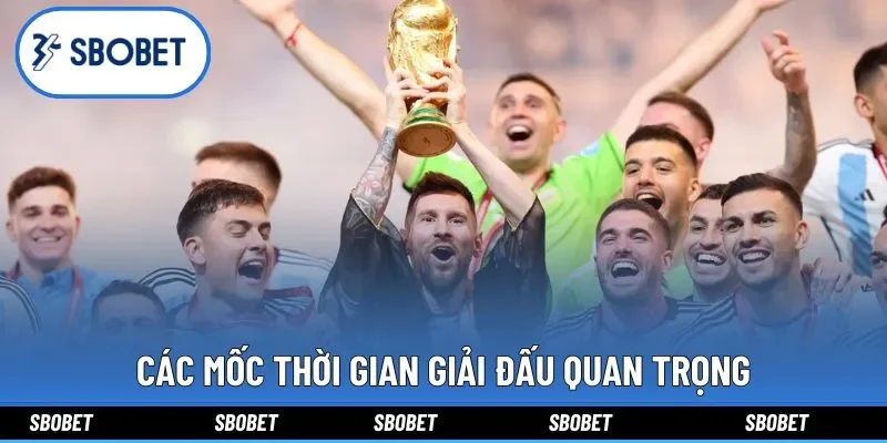 Các mốc thời gian giải đấu quan trọng